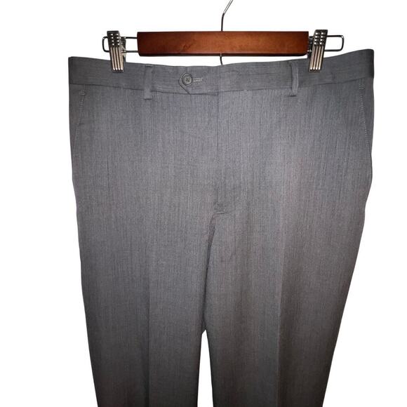 Egara men’s size 34 wool gray seamed minimalist Y2K office wear dress pants - Picture 2 of 7